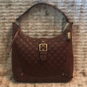The Sak Pink Label Quilted Leather Buckle Hobo